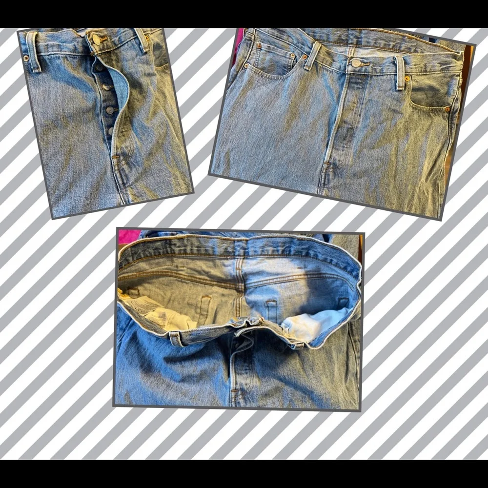NEW Original LEVI’S 501 Medium wash 5 pocket, 5 button closure. Size 38” x 32” - Picture 2 of 4